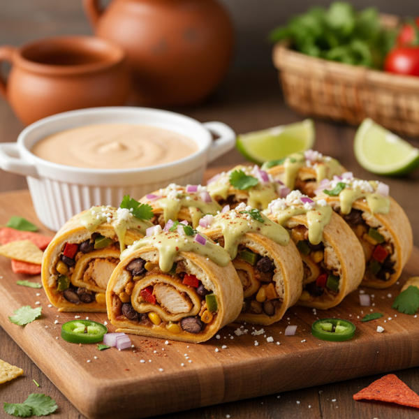 Creamy Mexican Fiesta Roll-Ups recipe