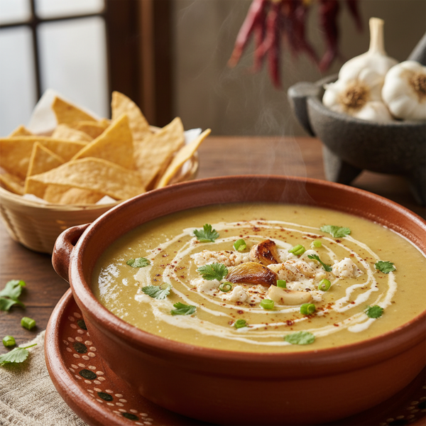 Creamy Mexican Garlic Velvet Soup recipe