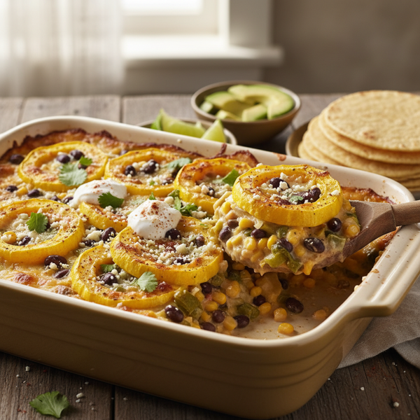 Creamy Mexican Yellow Squash Casserole recipe