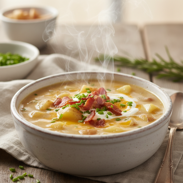 Creamy Microwave Potato Soup Delight recipe