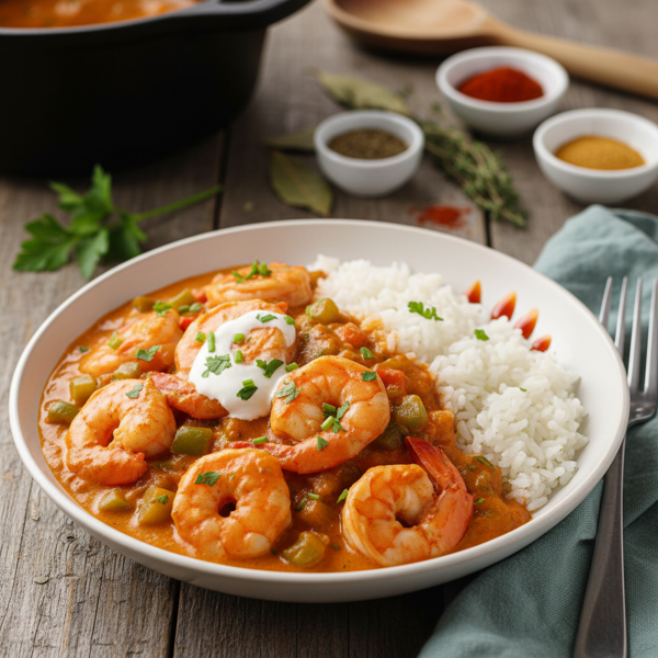 Creamy Milder Shrimp Creole Delight recipe
