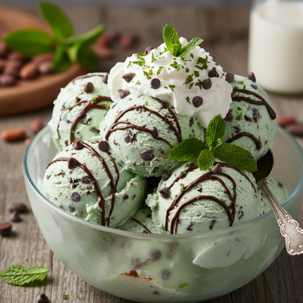 Creamy Mint Chocolate Chip Dream Ice Cream recipe