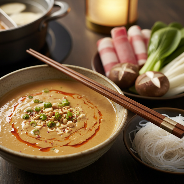 Creamy Mongolian Peanut Dipping Sauce for Hot Pot recipe