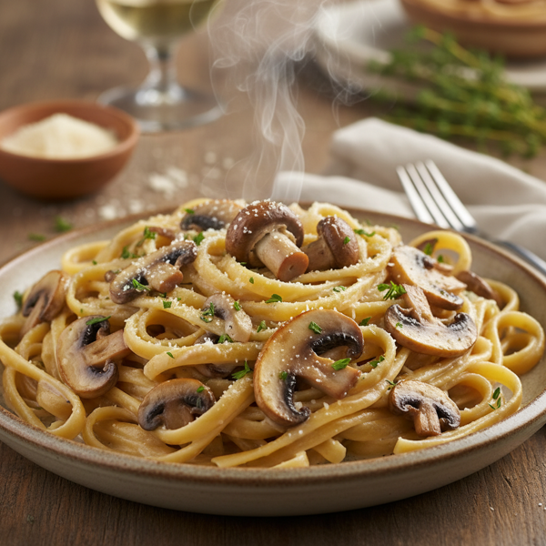 Creamy Mushroom Alfredo Delight recipe