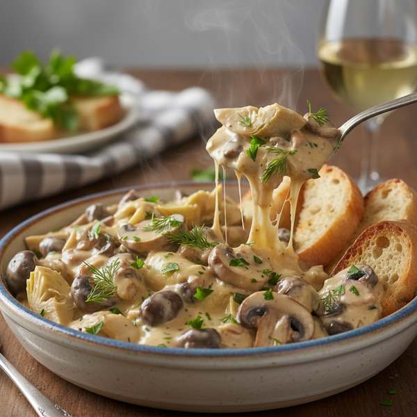 Creamy Mushroom Artichoke Delight recipe