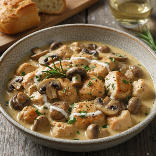 Creamy Mushroom Chicken Stew recipe