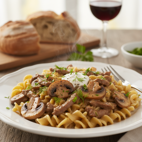 Creamy Mushroom Stroganoff Delight recipe