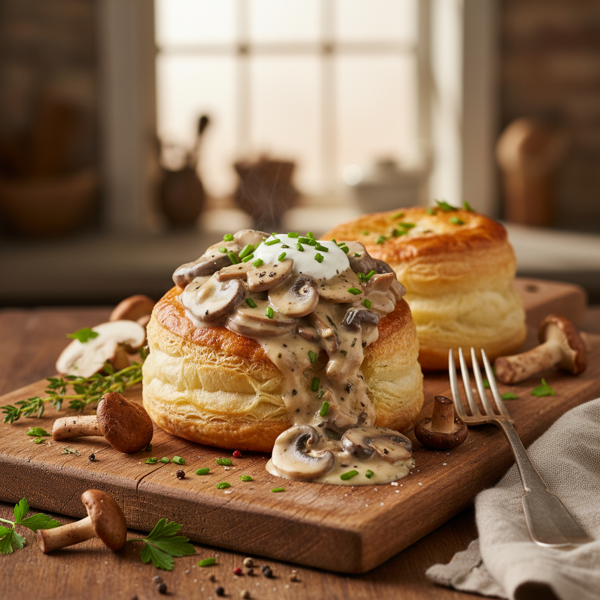 Creamy Mushroom Vol-au-Vent recipe