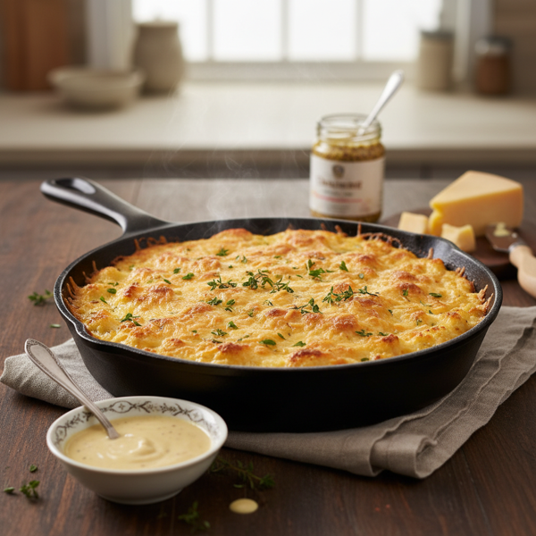 Creamy Mustard Cheese Cauliflower Bake recipe