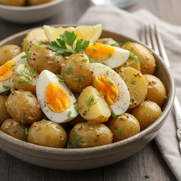Creamy Mustard Potato and Egg Salad recipe