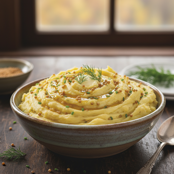 Creamy Mustard Yukon Gold Mashed Potatoes recipe
