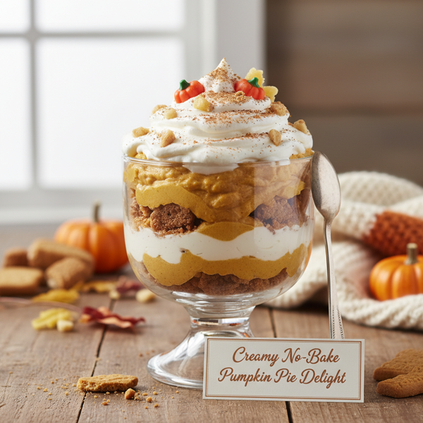 Creamy No-Bake Pumpkin Pie Delight recipe