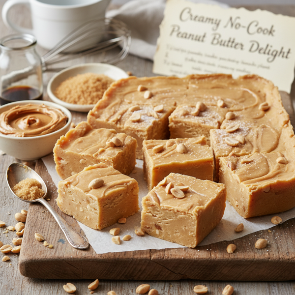 Creamy No-Cook Peanut Butter Delight Fudge recipe