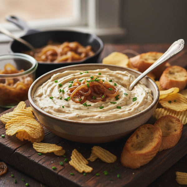 Creamy Non-Dairy French Onion Dip recipe