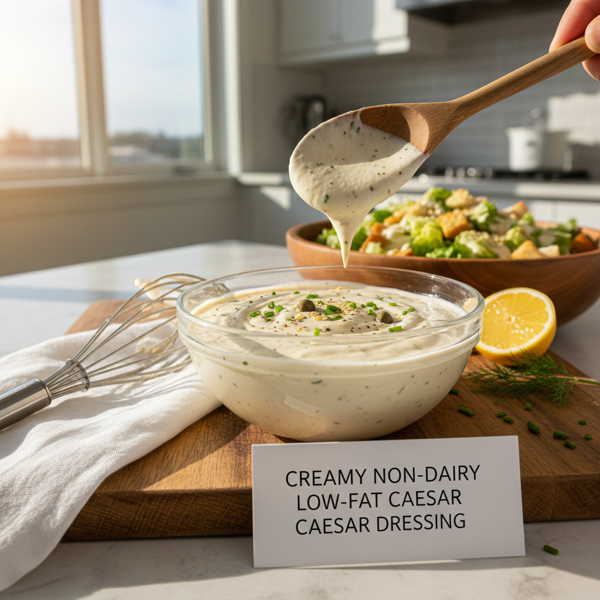 Creamy Non-Dairy Low-Fat Caesar Dressing recipe