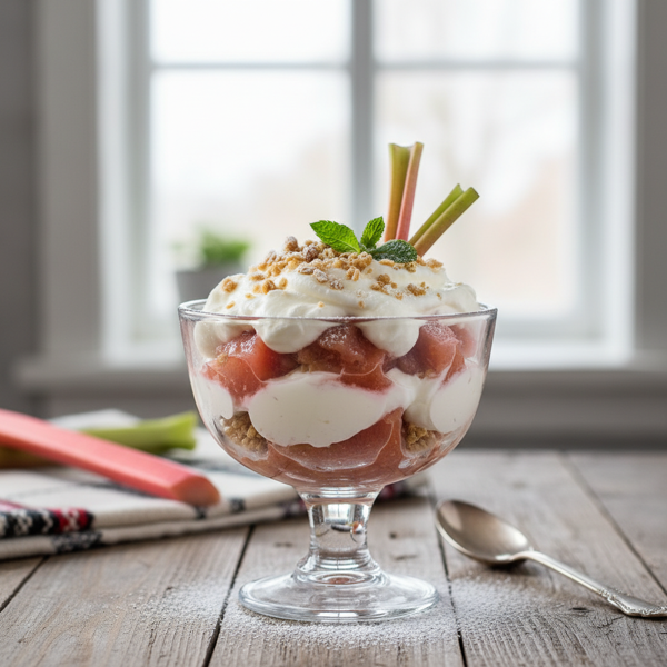 Creamy Norwegian Rhubarb Delight recipe