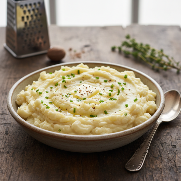 Creamy Nutmeg-Infused Mashed Cauliflower recipe