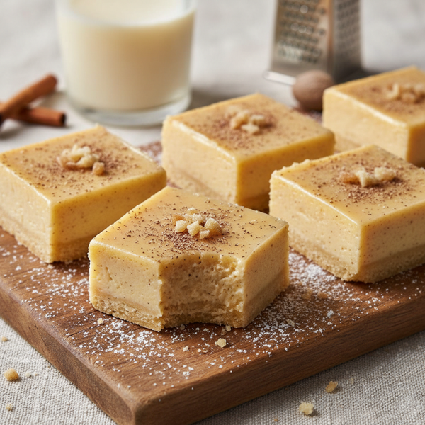 Creamy Nutmeg Eggnog Squares recipe
