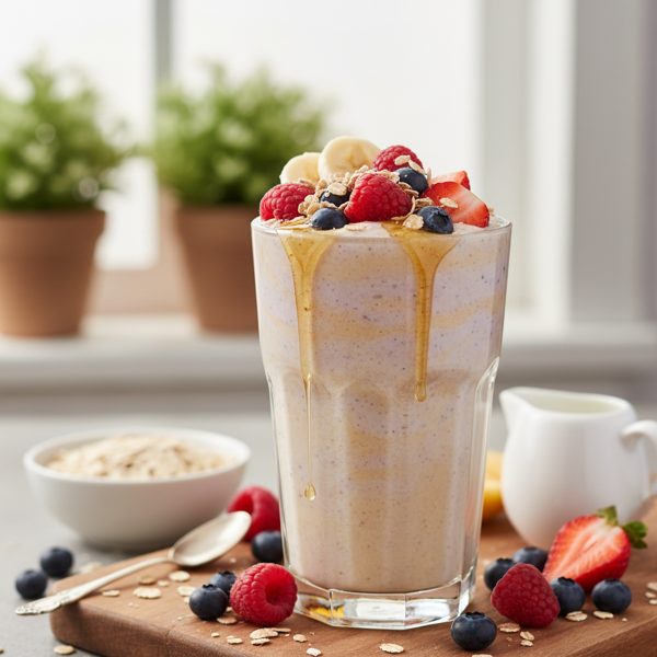 Creamy Oat Bran Fruit Smoothie recipe