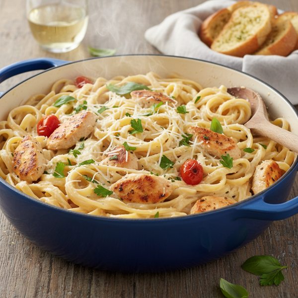 Creamy One-Pot Chicken Alfredo Delight recipe