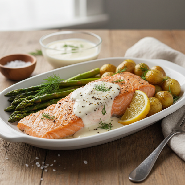 Creamy Oven-Baked Salmon Delight recipe