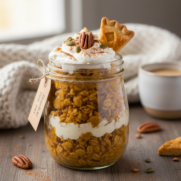 Creamy Overnight Pumpkin Pie Steel Cut Oats recipe