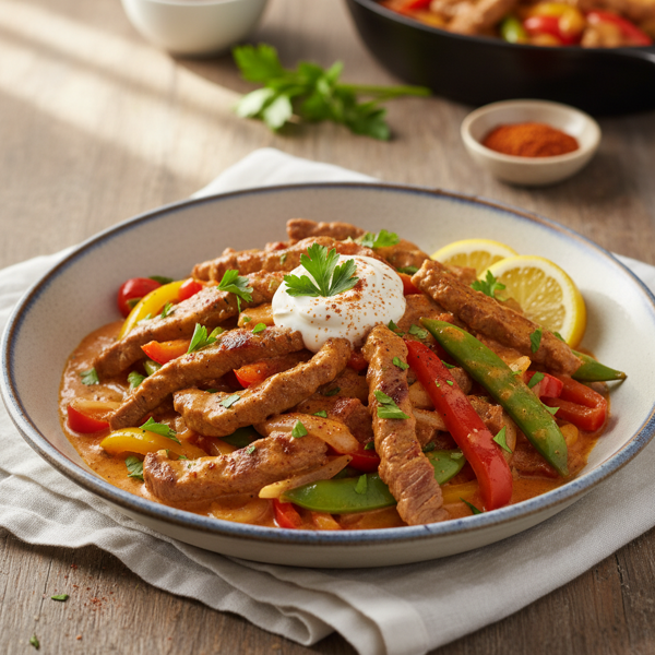 Creamy Paprika Beef Stir-Fry recipe