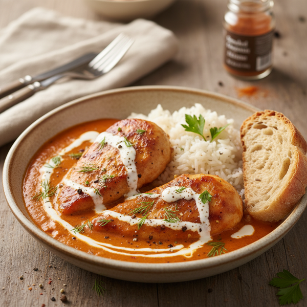 Creamy Paprika Chicken with Savory Sour Cream Sauce recipe