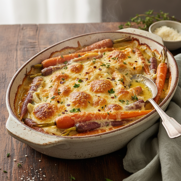 Creamy Parmesan-Baked Carrots recipe