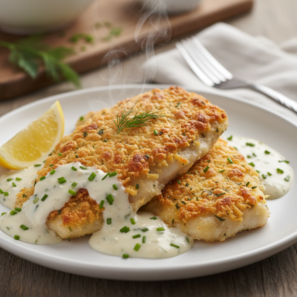 Creamy Parmesan Crusted Tilapia recipe