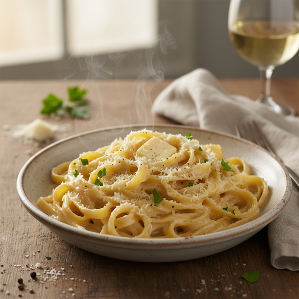 Creamy Parmesan Fettuccini Alfredo Delight recipe