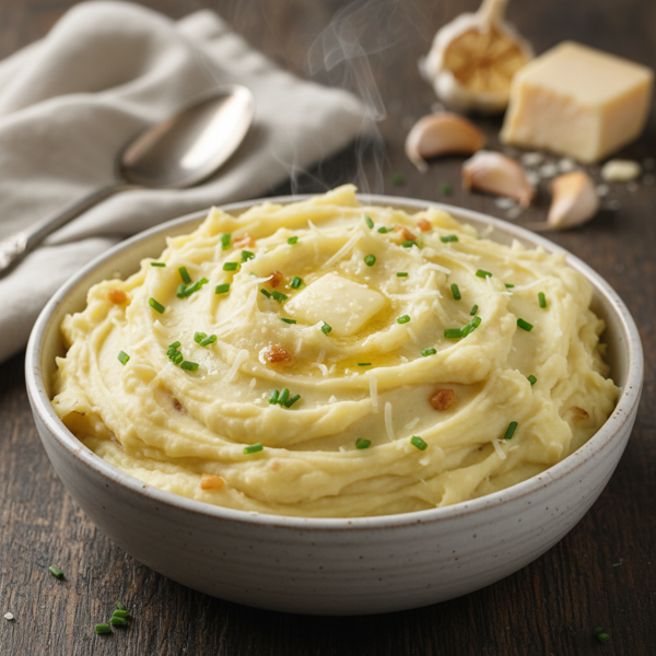 Creamy Parmesan Garlic Mashed Potatoes recipe