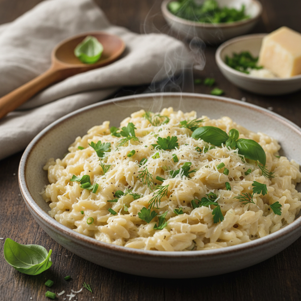 Creamy Parmesan Orzo with Fresh Herbs recipe