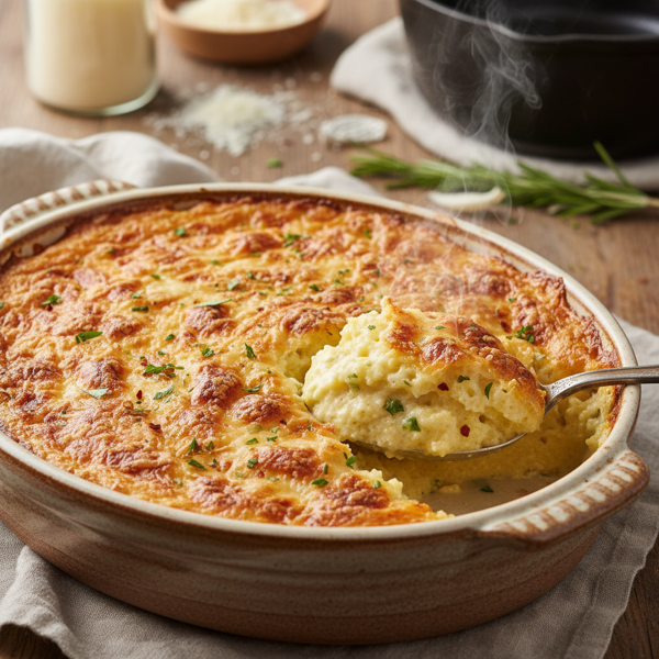 Creamy Parmesan Polenta Bake recipe