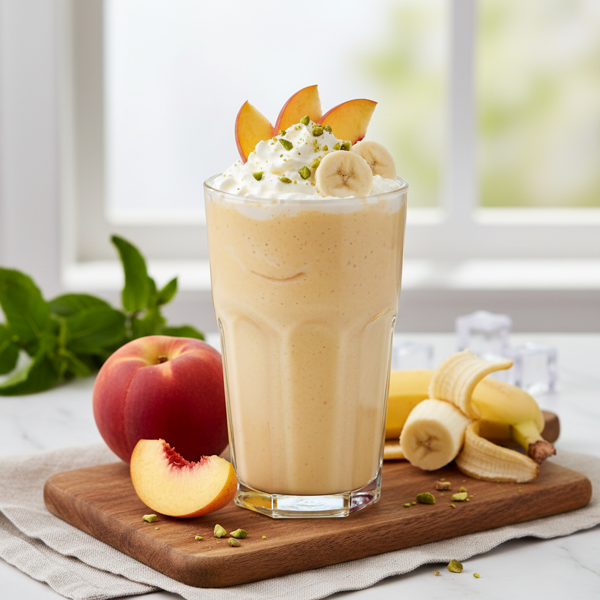 Creamy Peach-Banana Smoothie Delight recipe