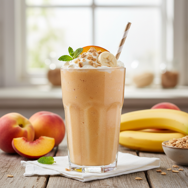 Creamy Peach Banana Bliss Smoothie recipe