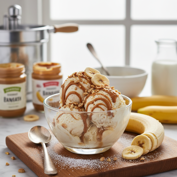 Creamy Peanut Butter Banana Bliss Ice Cream recipe