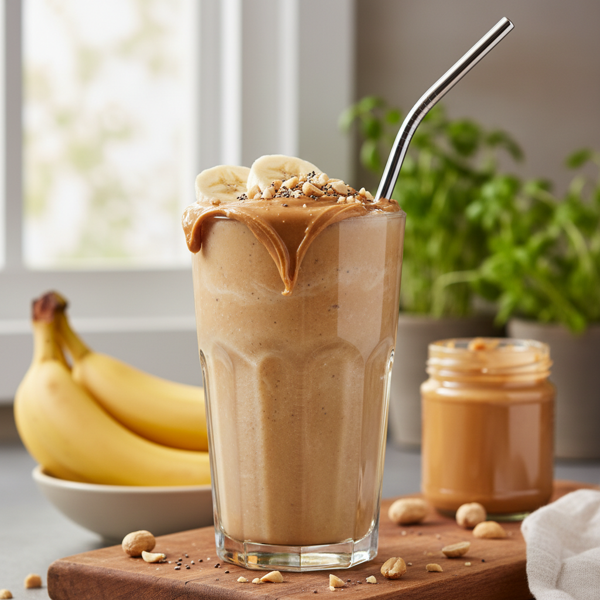 Creamy Peanut Butter Banana Bliss Smoothie recipe