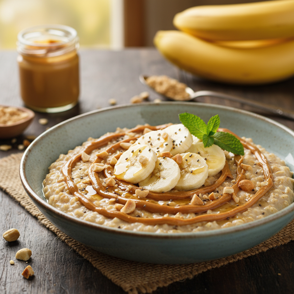 Creamy Peanut Butter Banana Breakfast Oats recipe