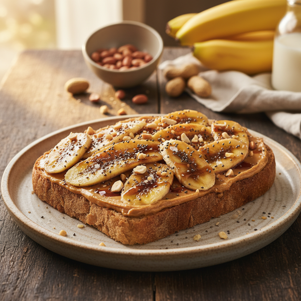 Creamy Peanut Butter Banana Power Toast recipe