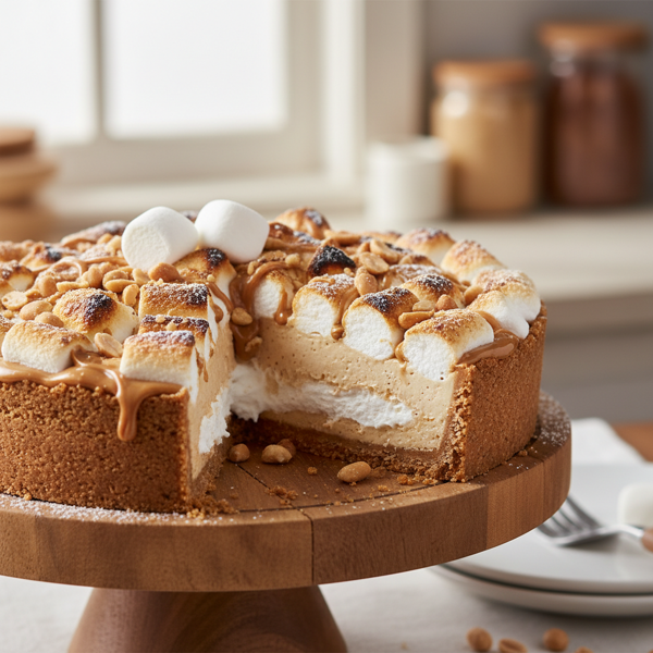 Creamy Peanut Butter Marshmallow Delight Pie recipe