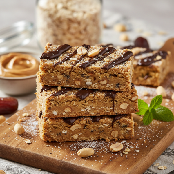 Creamy Peanut Butter No-Bake Energy Bars recipe