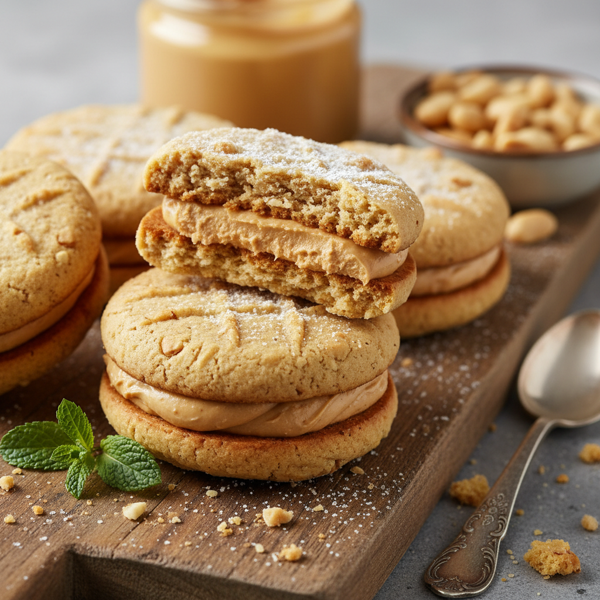 Creamy Peanut Butter Sandwich Cookies recipe