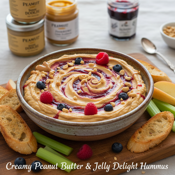 Creamy Peanut Butter and Jelly Delight Hummus recipe