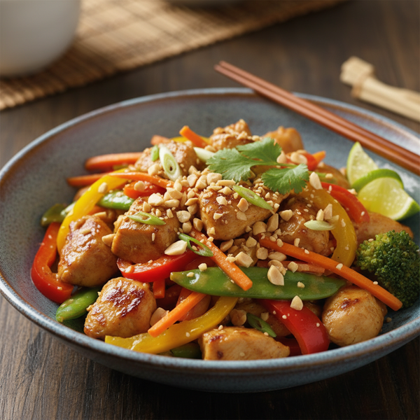 Creamy Peanut Ginger Chicken Stir-Fry recipe