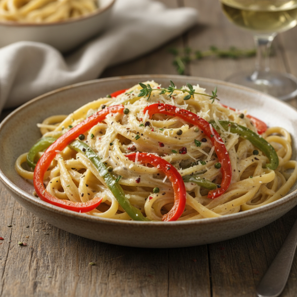 Creamy Pepper Pasta Delight recipe
