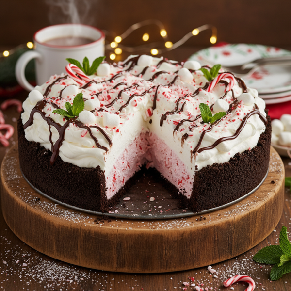 Creamy Peppermint Marshmallow Delight Pie recipe