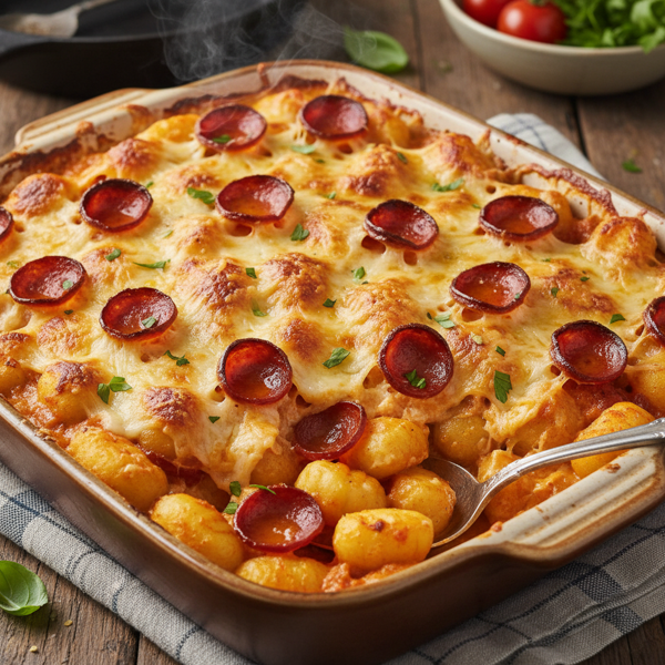 Creamy Pepperoni Gnocchi Bake recipe