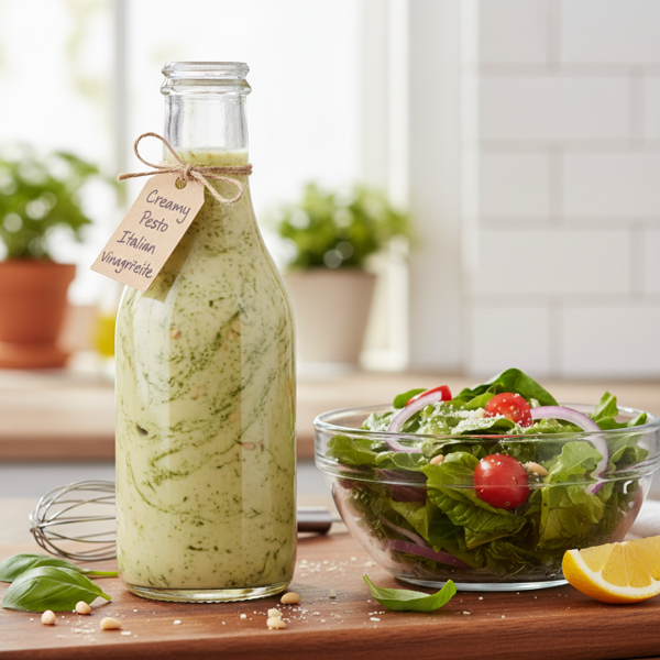 Creamy Pesto Italian Vinaigrette recipe