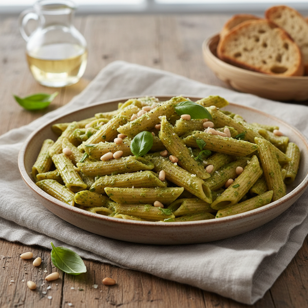 Creamy Pesto Penne with Low-Carb Pasta recipe